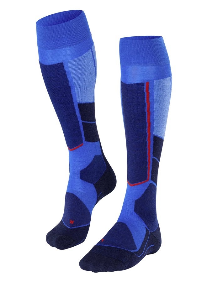 FALKE Men's ST4 Wool Ski Socks, Merino, Knee High, Ultra Light Cushion, Breathable Quick Dry, Winter Athletic Sock, Blue (Olympic 6940), 9-10, 1 Pair - Image 1