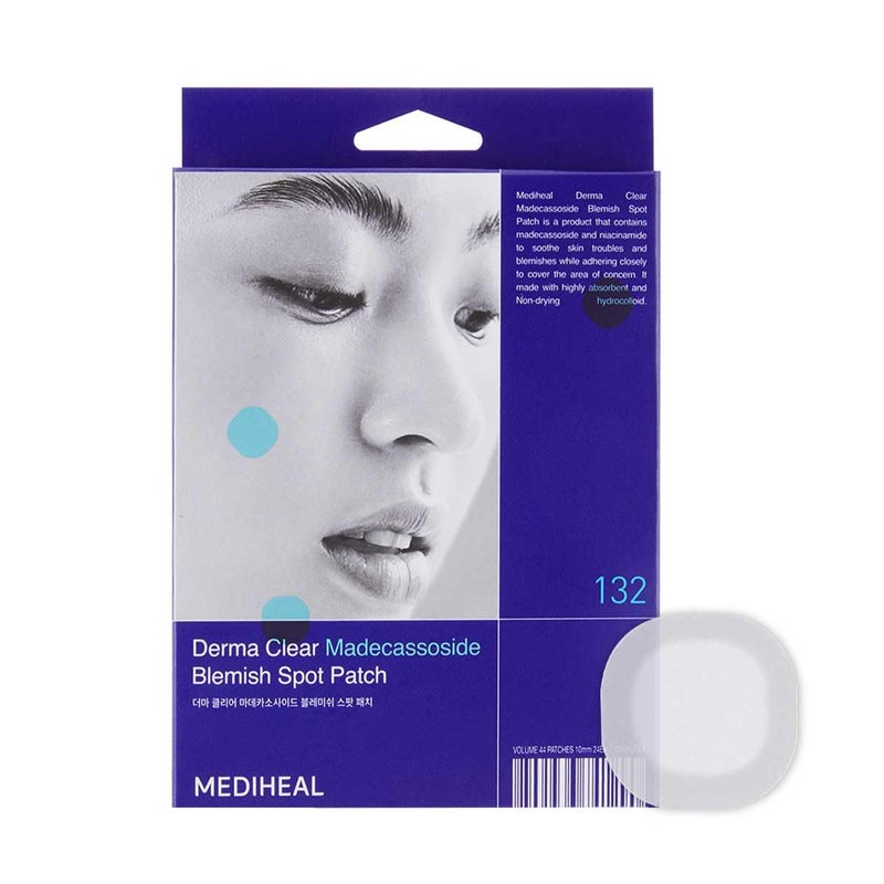 Mediheal Derma Clear Madecassoside Blemish Spot Patch 132 Counts  Acne Spot Protection Spot Fast Healing with Madecassoside  Niacinamide