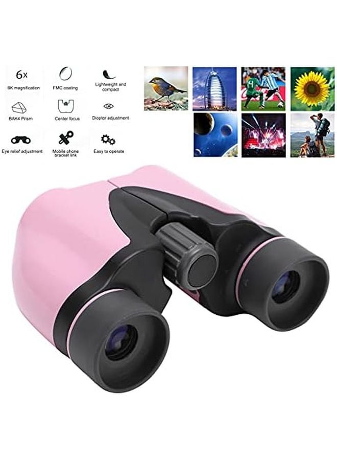 Pink Kids Binoculars 6x18 High Resolution Optics for Bird Watching Stargazing Travel - Image 4