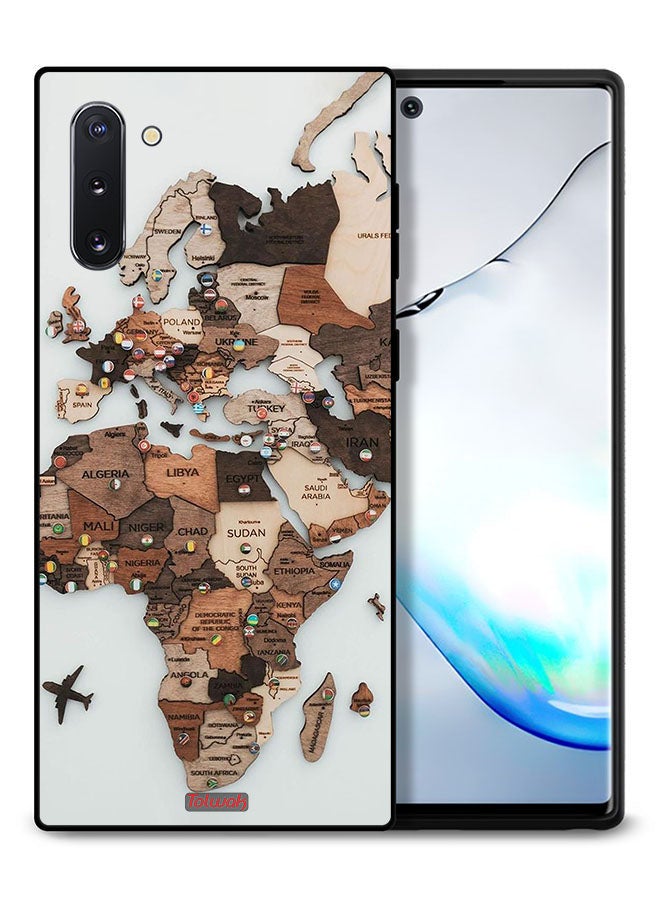 Tolwak غطاء حماية لجهاز سامسونج جالكسي نوت 10 5G بتصميم خريطة العالم - Image 1