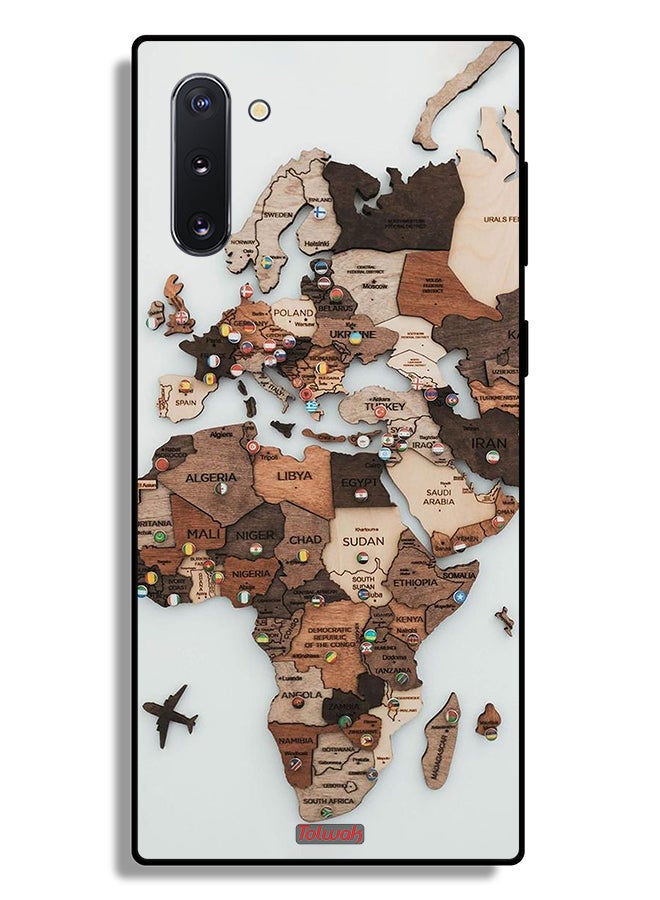 Tolwak غطاء حماية لجهاز سامسونج جالكسي نوت 10 5G بتصميم خريطة العالم - Image 2