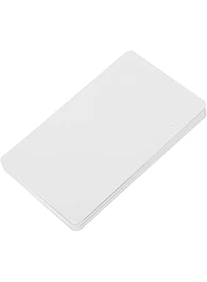 10 Pack Blank White PVC Cards For DIY Painting Business ID Membership - Image 1