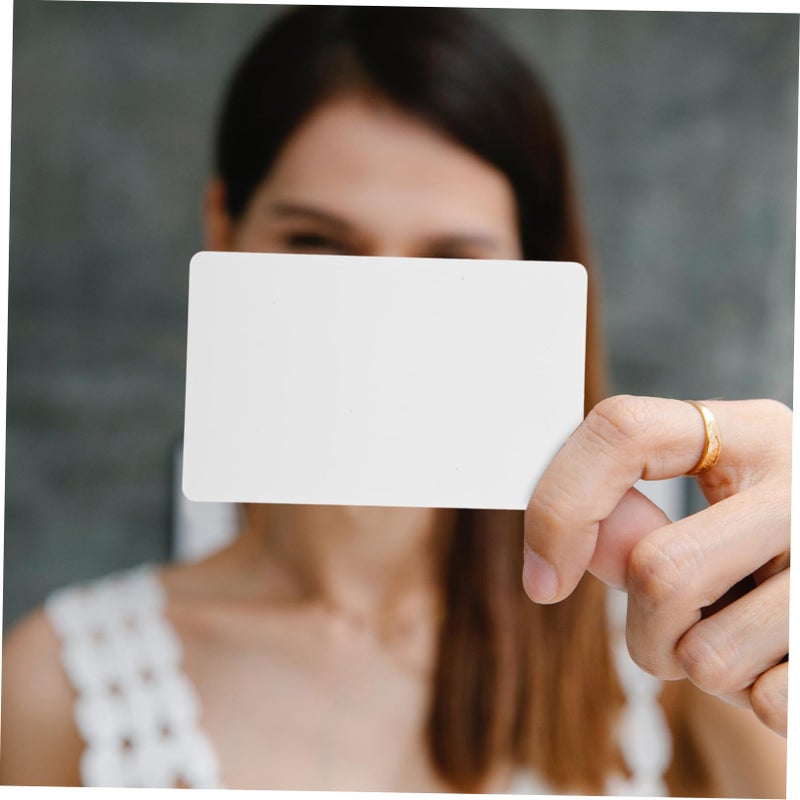 10 Pack Blank White PVC Cards For DIY Painting Business ID Membership - Image 4