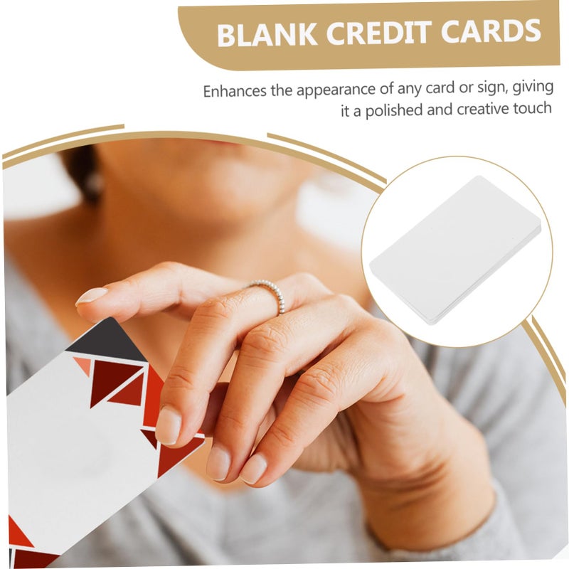 10 Pack Blank White PVC Cards For DIY Painting Business ID Membership - Image 5