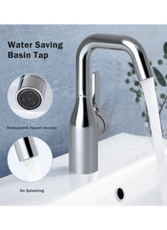 Jomoo Bathroom Sink Faucet, Hot and Cold Single Lever Basin Mixer, Deck Mounted Lavatory Brass Tap, Washbasin Faucet Bathroom Fixtures  - Image 2