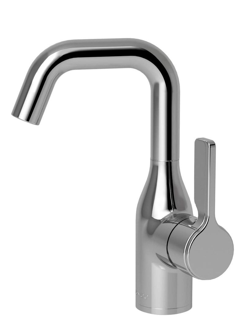 جومو حوض حوض حوض ساخن وبارد مزج وحيد للرافد، حوض حوض ساخن وبارد، صنفرة لافاatory Brass Tap مثبتة على سطح المكتب، تجهيزات حوض غسيل فوسيت  - Image 1