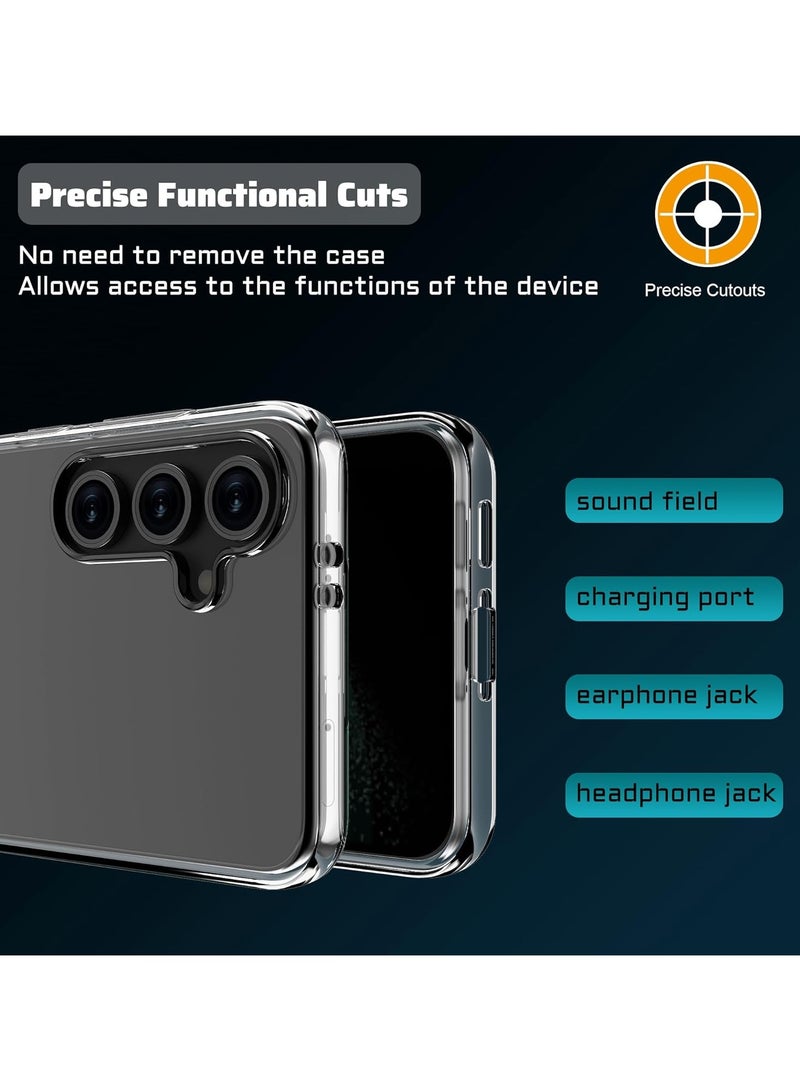 عام غلاف واقي لهاتف Samsung Galaxy S24 FE + 【قطعة واحدة】 حامي شاشة، غلاف واقي شفاف مرن من مادة TPU - Image 3