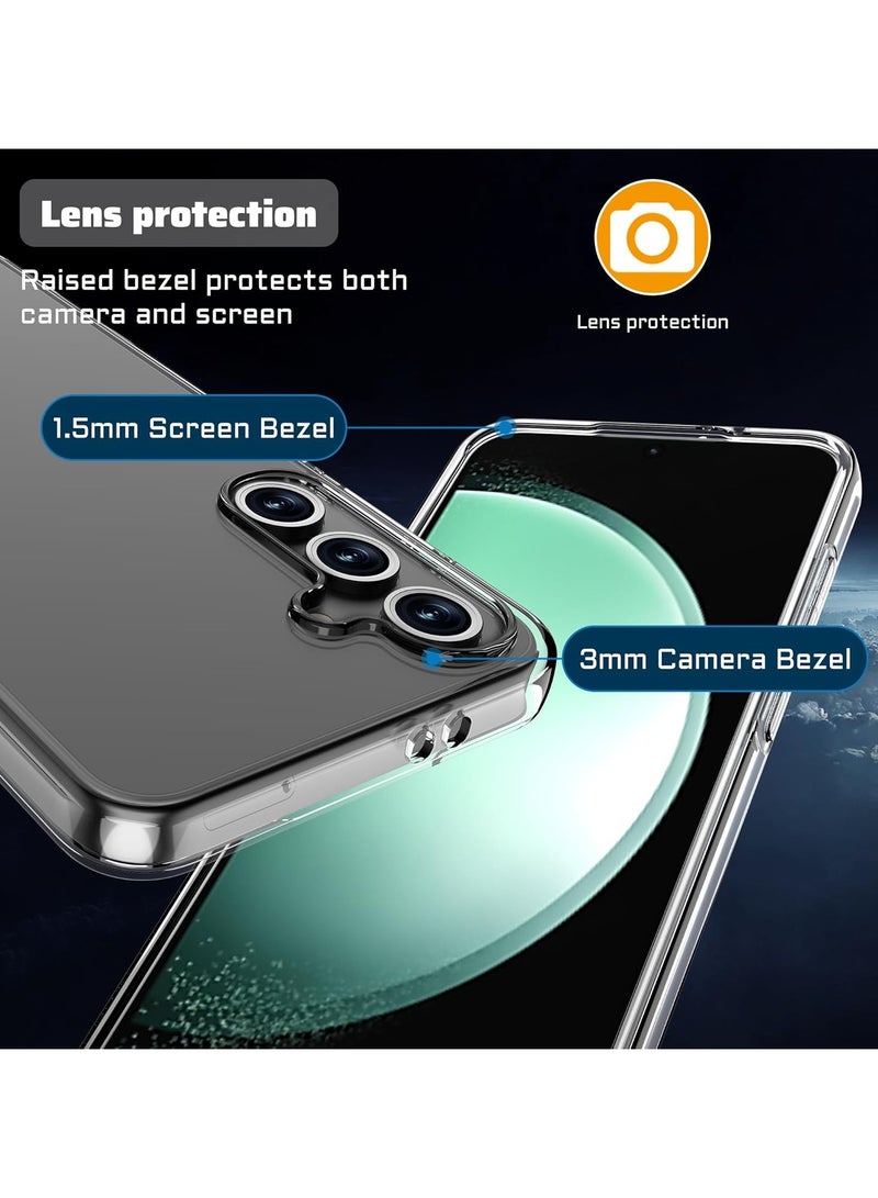 عام غلاف واقي لهاتف Samsung Galaxy S24 FE + 【قطعة واحدة】 حامي شاشة، غلاف واقي شفاف مرن من مادة TPU - Image 2