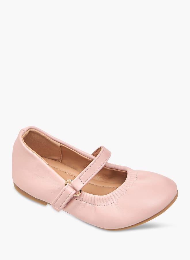 Flora Bella By Shoexpress Girls Solid Ballerina Shoes With Hook And Loop Closure - Image 1