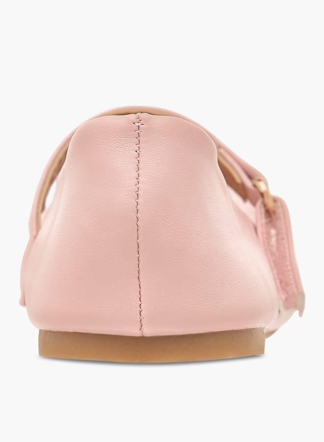 Flora Bella By Shoexpress Girls Solid Ballerina Shoes With Hook And Loop Closure - Image 5