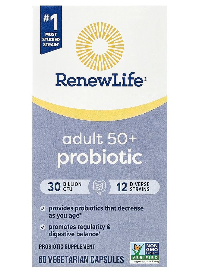 Adult 50+ Probiotic 30 Billion CFU 60 Vegetarian Capsules