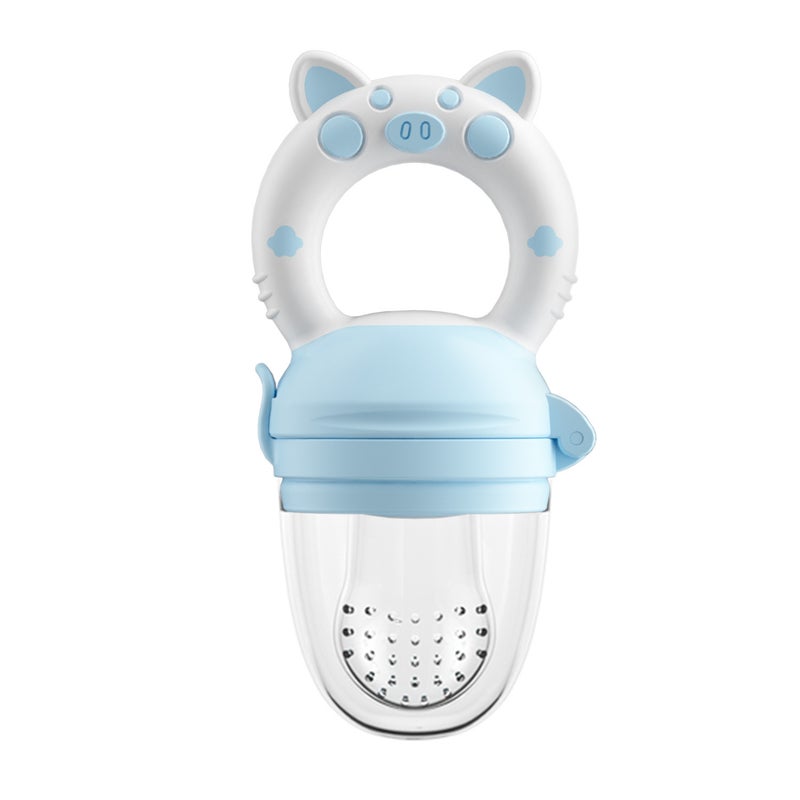 kismube Baby Fruit Feeding Teether Chew Bag with Silicone Nipple - Safe & BPA-Free for Infants 3-6 Months - Image 1