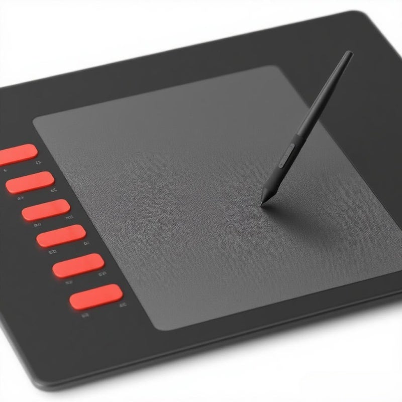 Vinsa Drawing Tablet: Black, 16384 Levels Pressure Sensitivity - Battery-Free Pen, Customizable Shortcuts, Ergonomic Slope Design for Digital Art, Teaching, Windows Mac Android Devices - Image 2