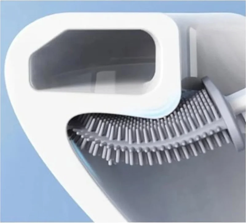 Hane216 Silicone Tip Toilet Brush Set - Toilet and Toilet Bowl Cleaning Brush