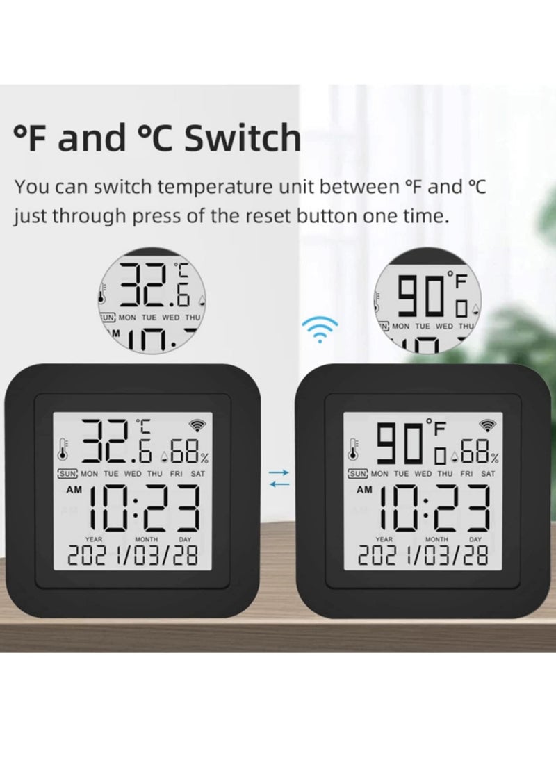 WiFi Temperature Humidity Monitor Wireless Temperature Humidity Sensor with APP Alert Digital Thermometer Hygrometer for Home Pet Garage - Image 4