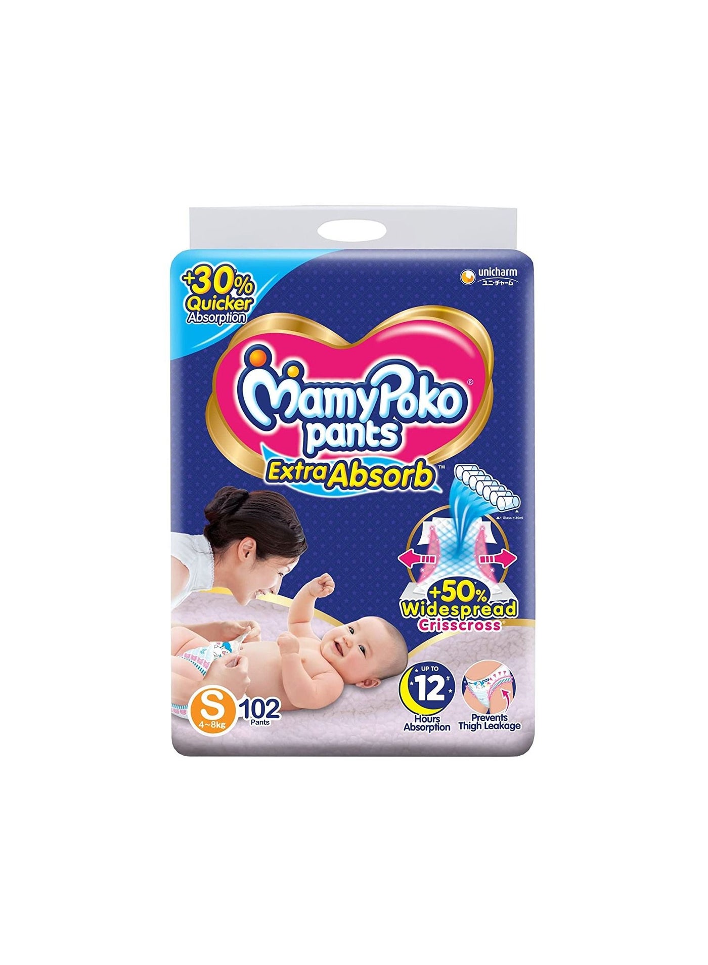 MamyPoko Diaper Pants Extra Absorb S102