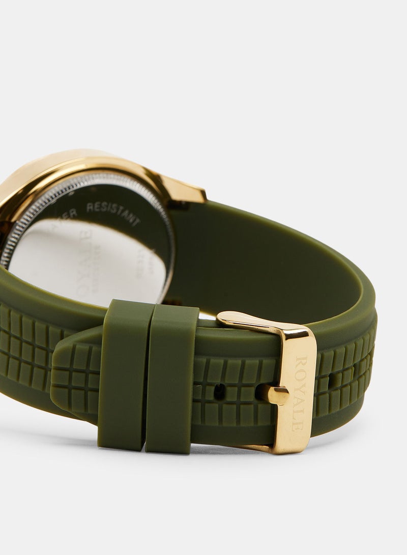 Royale Executive Men's Classic Rubber Strap Watch - Image 4