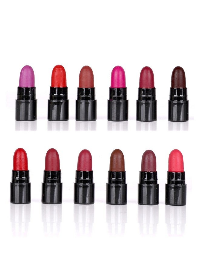 PINNER مجموعة أحمر شفاه ماتي للسفر من PINNER USA (طقم من 12) ، لمسة نهائية ماتي - متعددة الألوان - Image 2