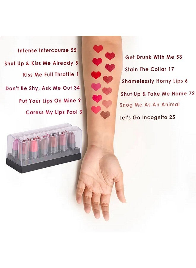 PINNER مجموعة أحمر شفاه ماتي للسفر من PINNER USA (طقم من 12) ، لمسة نهائية ماتي - متعددة الألوان - Image 3