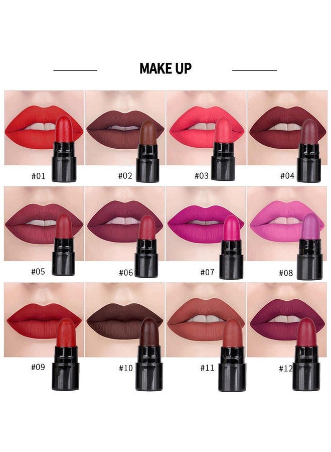PINNER مجموعة أحمر شفاه ماتي للسفر من PINNER USA (طقم من 12) ، لمسة نهائية ماتي - متعددة الألوان - Image 4