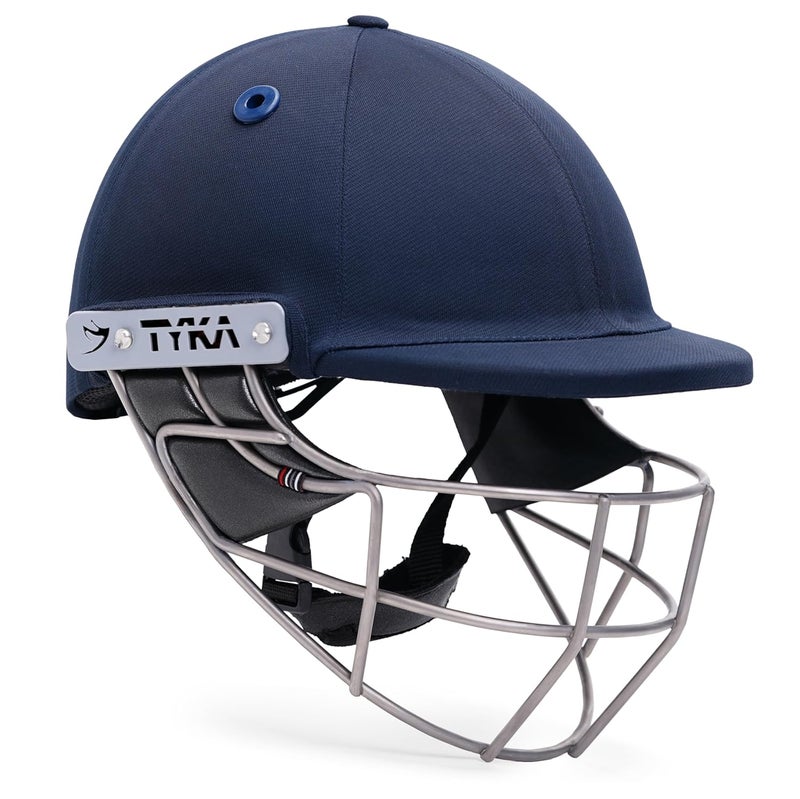 TYKA Force (Match) Titanium Grill Cricket Helmet | Ultra-Lightweight, Strong Protection for Players (Medium, Navy) - Image 1