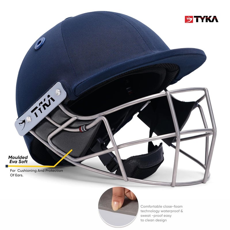 TYKA Force (Match) Titanium Grill Cricket Helmet | Ultra-Lightweight, Strong Protection for Players (Medium, Navy) - Image 4