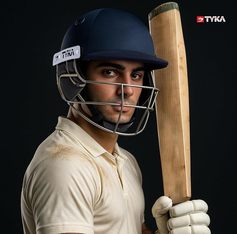 TYKA Force (Match) Titanium Grill Cricket Helmet | Ultra-Lightweight, Strong Protection for Players (Medium, Navy) - Image 2
