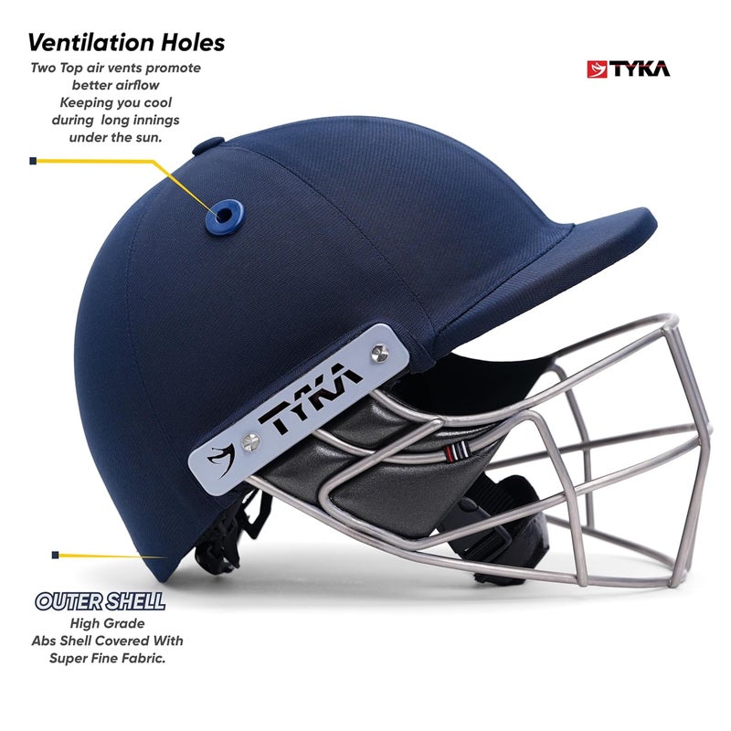 TYKA Force (Match) Titanium Grill Cricket Helmet | Ultra-Lightweight, Strong Protection for Players (Medium, Navy) - Image 5