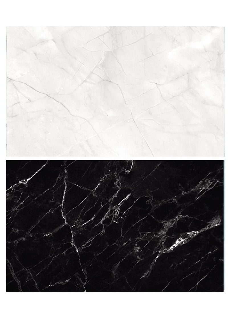 Generic 60*90 Photography Background Double Sided 2 Patterns Waterproof Premium Texture Backdrop Wall Video displaying Props for ins Style Jewelry/Food photoshoots (marble black)  - Image 1