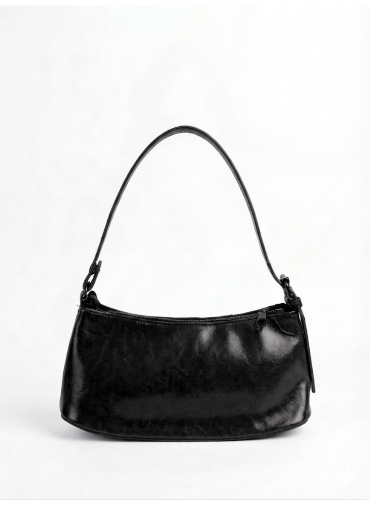 لايف ستيلاش  حقيبة كتف جلدية بتصميم مميز ZC-11 - أسود - Image 2