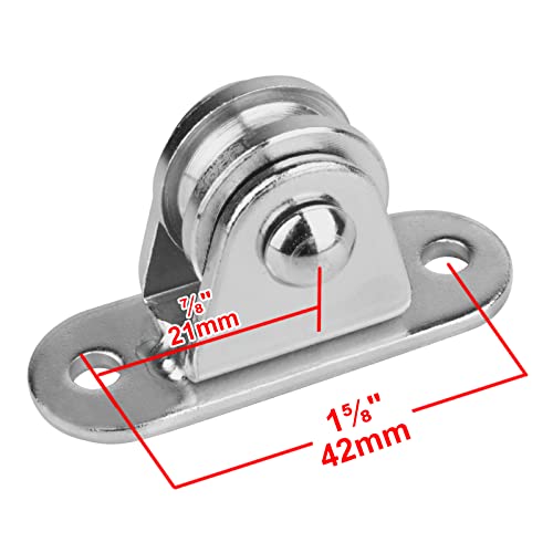 GBGS 8 Pcs 1" Small Pulley Block,Silent Pulley Wheel for 1/8" Cord,Max Load 176 lb - Image 3