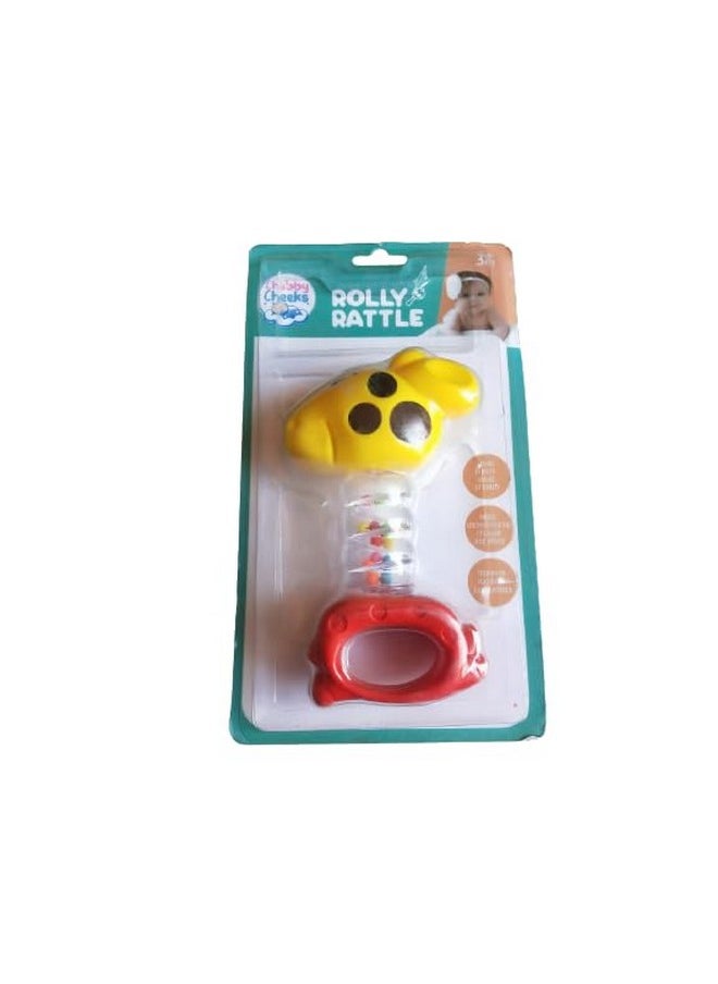 Salvus App SOLUTIONS Salvus APP SOLUTIONS Colorful Plastic Rolly Rattle Toy: Engaging and Safe Baby Toy for Hours of Fun (Multicolor_5x9 Inch)  - Image 1