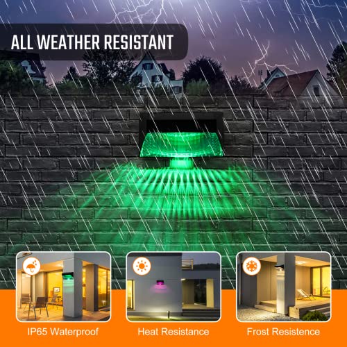 hardoll Acrylonitrile Butadiene Styrene Solar Wall Lights For Home Waterproof Garden 4 Led Outdoor Decorative Lamp (Pack Of 1) - Image 3