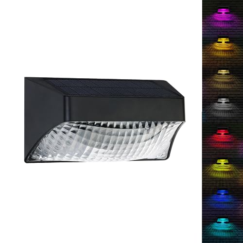 hardoll Acrylonitrile Butadiene Styrene Solar Wall Lights For Home Waterproof Garden 4 Led Outdoor Decorative Lamp (Pack Of 1) - Image 1