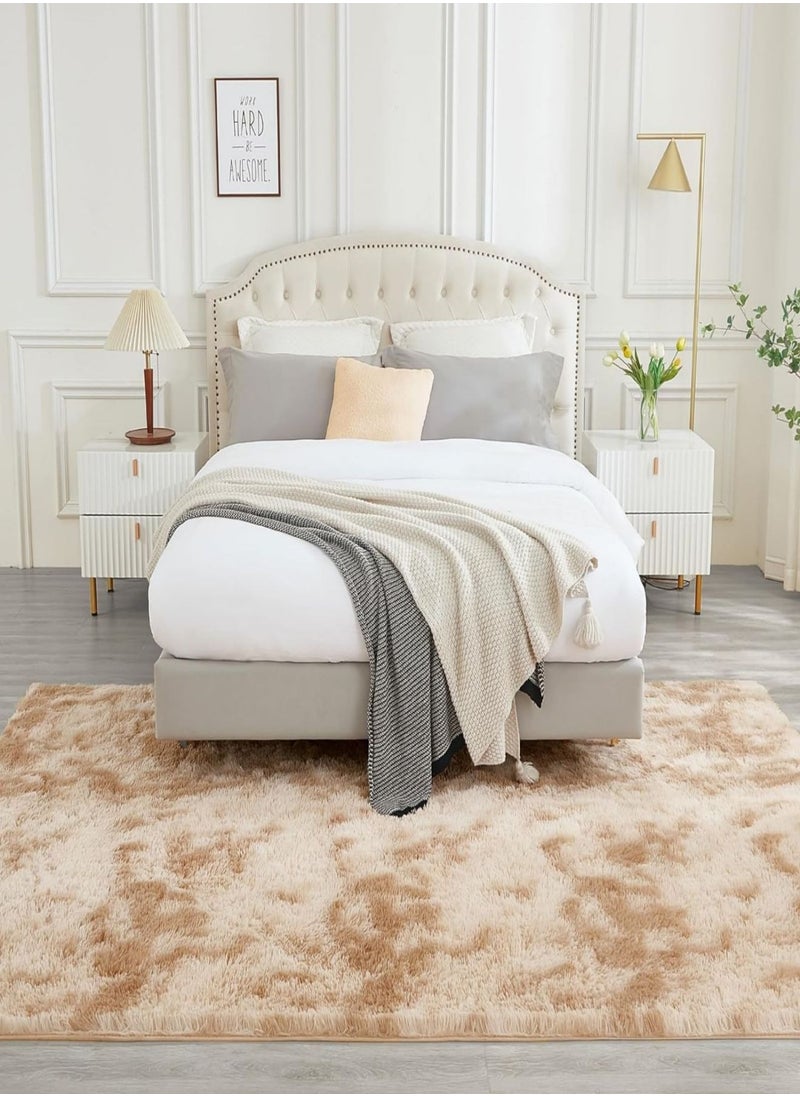 GOOTOY Modern Style Area Rug Non-Slip Super Soft Touch Living Room Bedroom Kitchen Decoration Of Carpet Floor Rug Fluffy Long Pile Rectangular 140x200cm  - Image 2