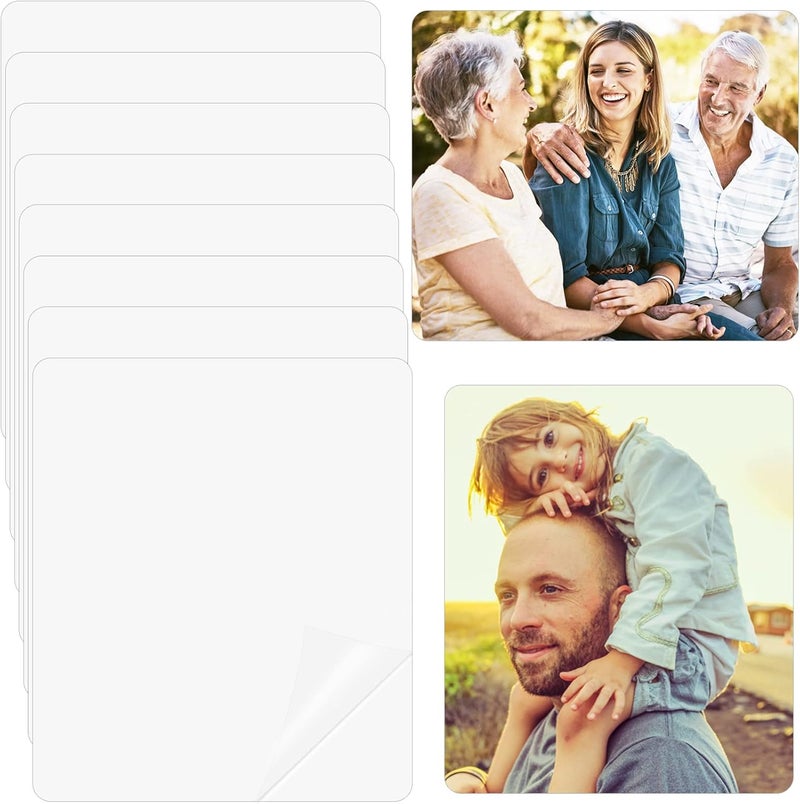 ArtCute 8 قطع من فراغات الصور الألومنيوم للتصعيد مقاس 8 × 10 بوصة، فراغات لافتة صور معدنية للتصعيد، زوايا مستديرة، فراغ إطار صور حائطي للتصعيد (سمك 0.45 مم) - Image 1
