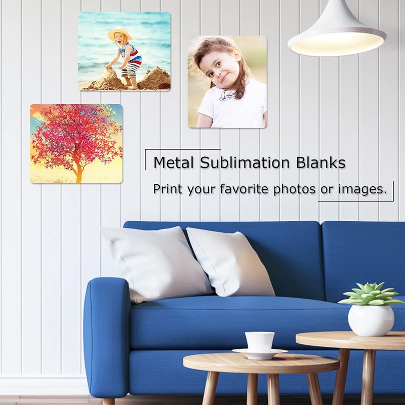 ArtCute 8 قطع من فراغات الصور الألومنيوم للتصعيد مقاس 8 × 10 بوصة، فراغات لافتة صور معدنية للتصعيد، زوايا مستديرة، فراغ إطار صور حائطي للتصعيد (سمك 0.45 مم) - Image 4