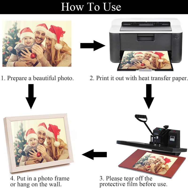ArtCute 8 قطع من فراغات الصور الألومنيوم للتصعيد مقاس 8 × 10 بوصة، فراغات لافتة صور معدنية للتصعيد، زوايا مستديرة، فراغ إطار صور حائطي للتصعيد (سمك 0.45 مم) - Image 5