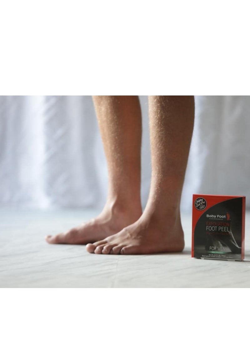 Baby Foot Baby Foot - Original Foot Peel Exfoliator For Men - Foot Peel Mask - Repair Rough Dry Cracked Feet and remove Dead Skin, Repair Heels and enjoy Baby Soft Smooth Feet 2.7 Fl. Oz. Mint Scented Pair  - Image 2
