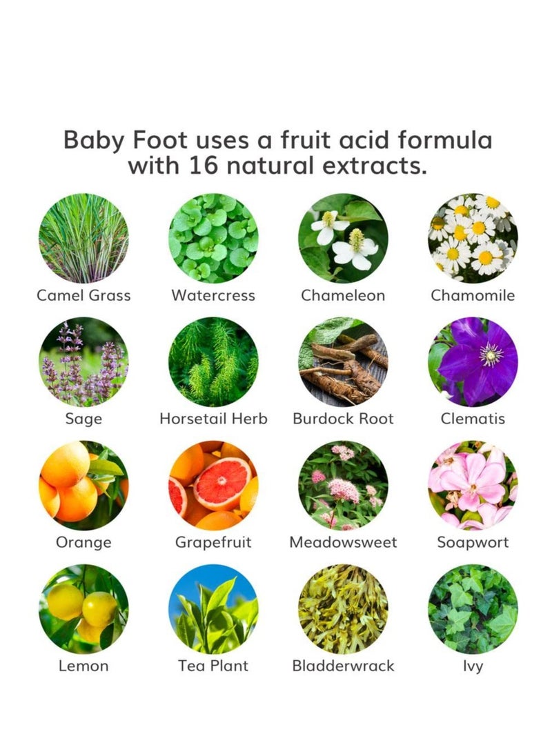 Baby Foot Baby Foot - Original Foot Peel Exfoliator For Men - Foot Peel Mask - Repair Rough Dry Cracked Feet and remove Dead Skin, Repair Heels and enjoy Baby Soft Smooth Feet 2.7 Fl. Oz. Mint Scented Pair  - Image 4