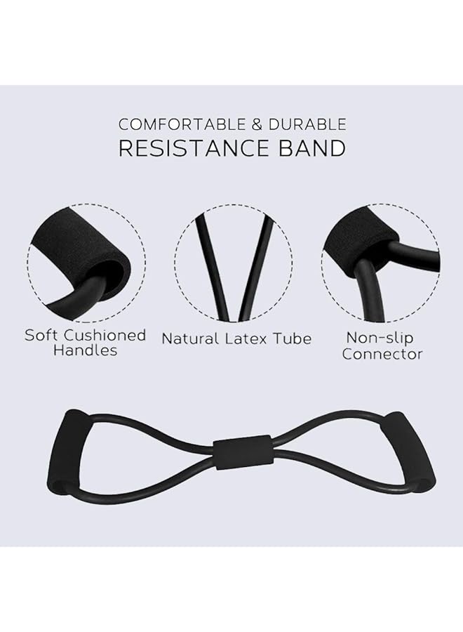 ULTIMAX Figure 8 Resistance Band Resistance Bands for Women 8 Shaped Resistance Band for Arms Chest Expander Yoga Gym Fitness Pulling Rope 8 Word Elastic Assorted Color - Image 4