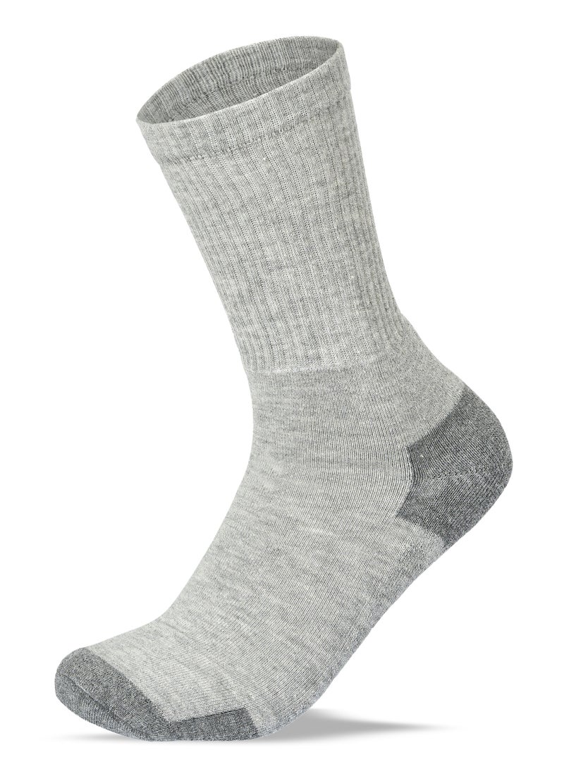 SAM SOCKS Men Set of 3 Half Terry Sport Socks SS1 Black-White-Grey - Image 3