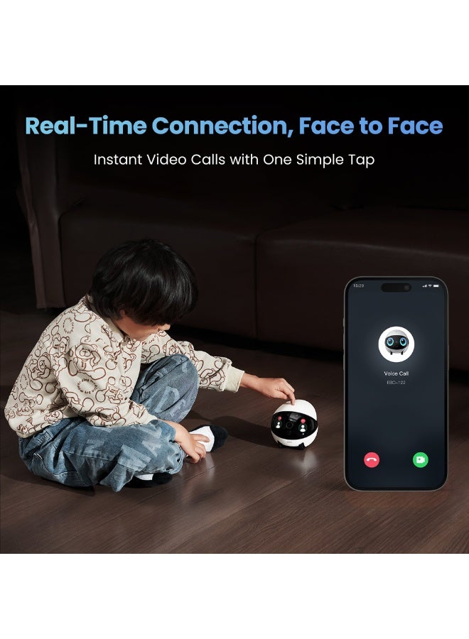 Enabot EBO Air 2 Plus Companion Robot 3K Home Camera Robot: Indoor Camera, Movable Robot Companion, 2-Way Video, AI Chat Mode, Auto-Recharge, Long Battery Life, Custom Facial Image, Night Vision - Image 5