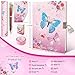 GINMLYDA Girls Diary with Lock Butterfly Secret Diary Set Incl Kids Lockable Journal Memo 6Multicolor Pen Ruler Eraser Sharpener Writing Notebook Gift for Girls 610 - Image 4