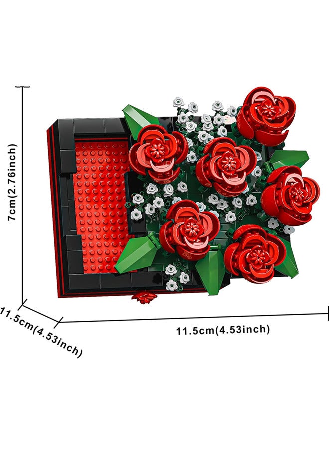 Rose Mini Flower DIY Plant Building Blocks for Kids and Adults,Floral Building Toys - 687 PCS Artificial Faux Flowers Set,Decor Toy Home Office Decor,Great Idea Gift  for Girls, Boys  - Image 5