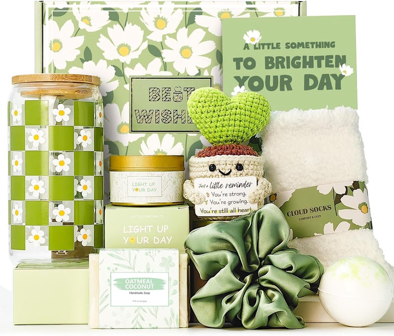 LUICONMO Gift Baskets for Women, Unique Birthday Gifts for Women, Best Friend Inspirational Gifts Spa Gifts Christmas Gift for Woman Ideas Box Set Her Teen Girl Sister Friendship - Brighten up Her Day! - Image 1