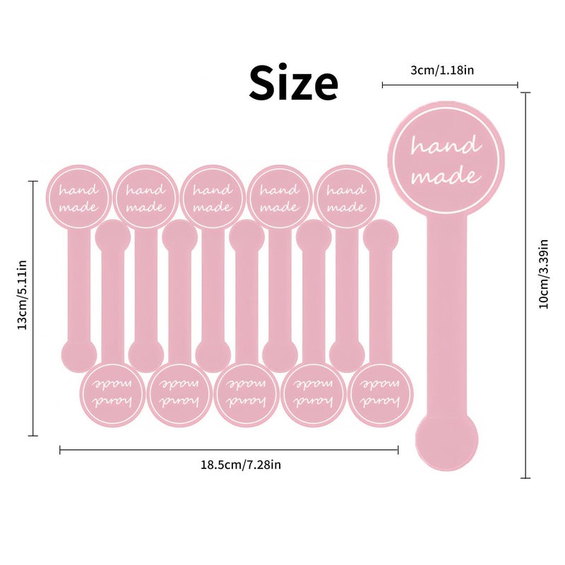ARKLOID 300pcs Pink Handmade Food Baking Label Stickers for Baked Goods Packaging (StyleC) - Image 2