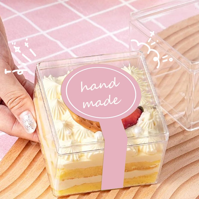 ARKLOID 300pcs Pink Handmade Food Baking Label Stickers for Baked Goods Packaging (StyleC) - Image 5