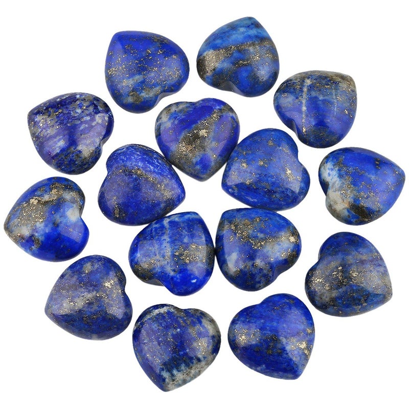 Rockcloud Healing Crystal 05 inch Lapis Lazuli Carved Worry Stone Chakra Reiki BalancingPack of 10