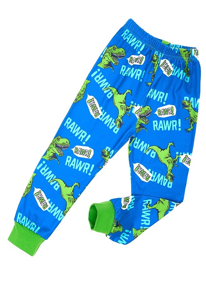 babyqlo T-Rex Attack Glow-in-the-Dark Cotton Pajama Set for Boys  - Image 5